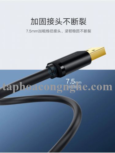 Ugreen 30150 0.5M màu Đen Cáp 2 đầu USB 3.0 dương dáng dẹt cao cấp US128 30030150